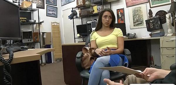  Sensual babe nailed by pervert pawn man in his pawnshop